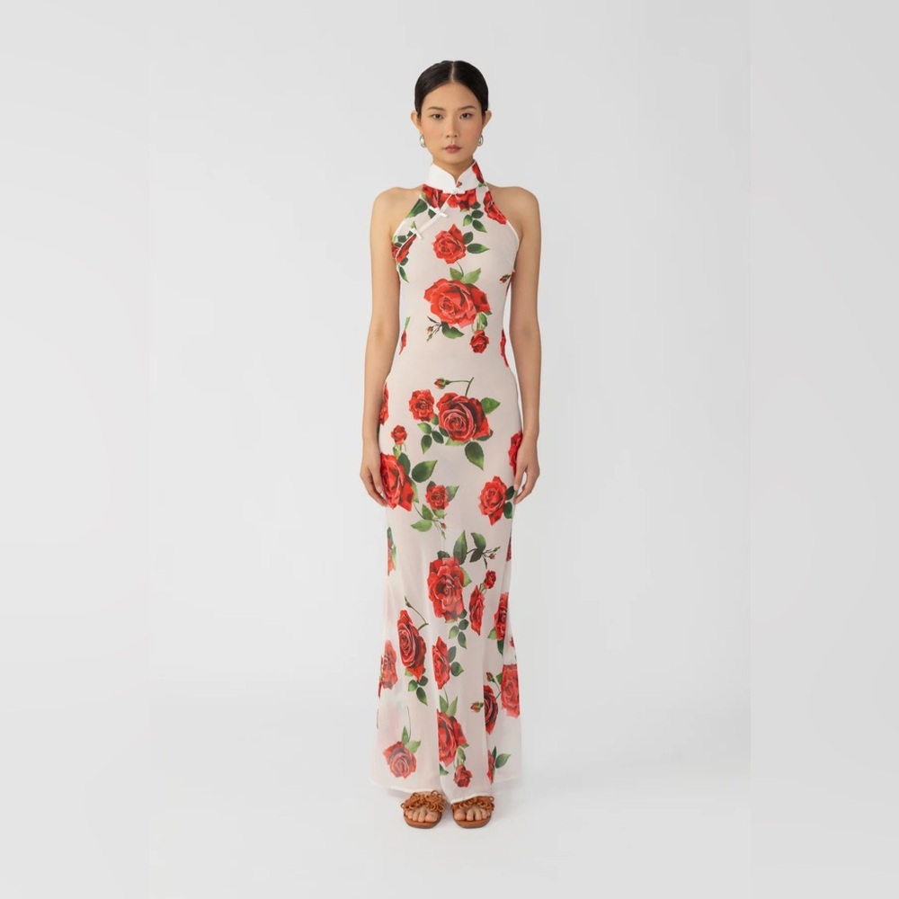 SAU LEE GLADYS ROSA SHEER DRESS - Picture 2 of 10